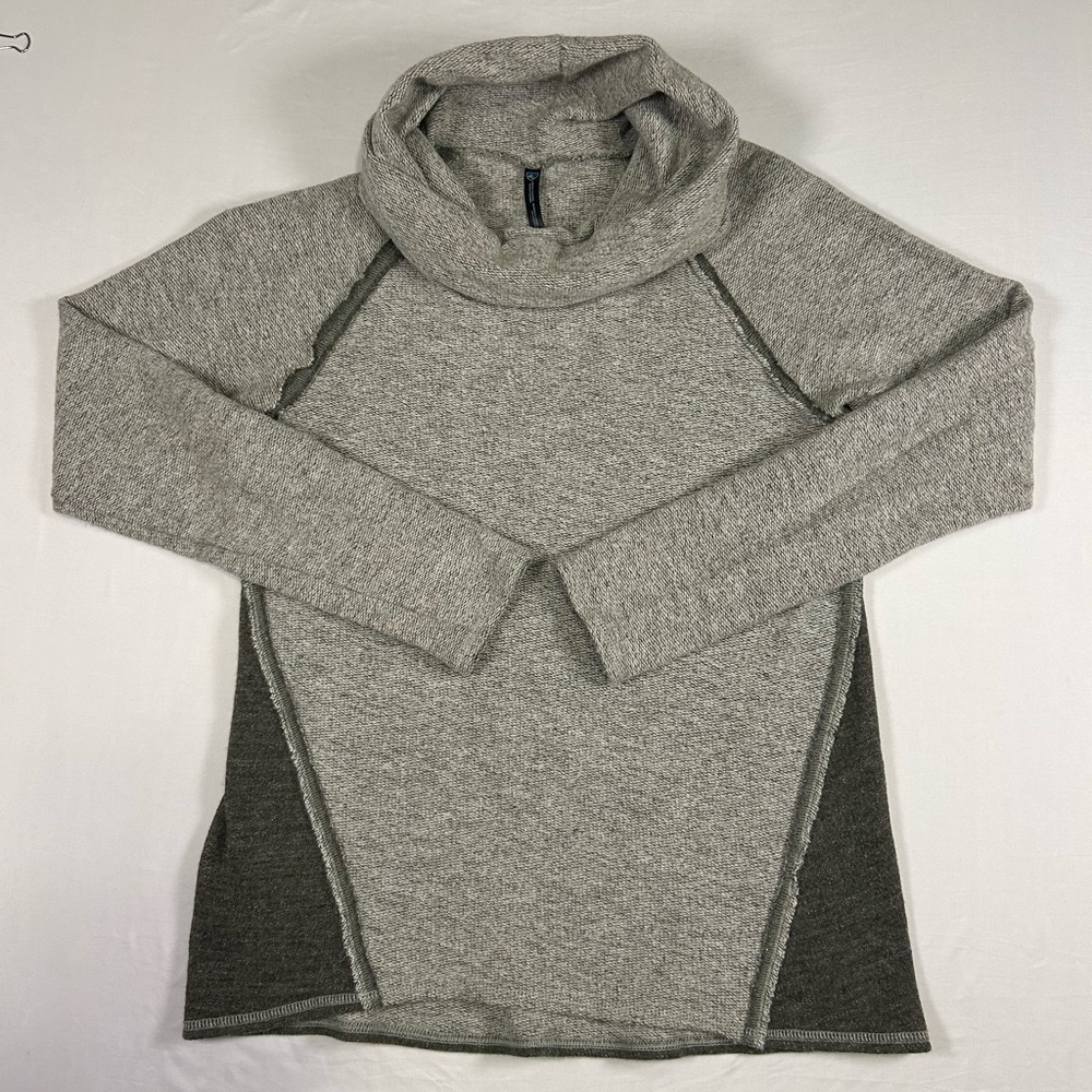 KUHL Sweater Nova Pullover Cowl Neck Gray Heather Womens Size Medium